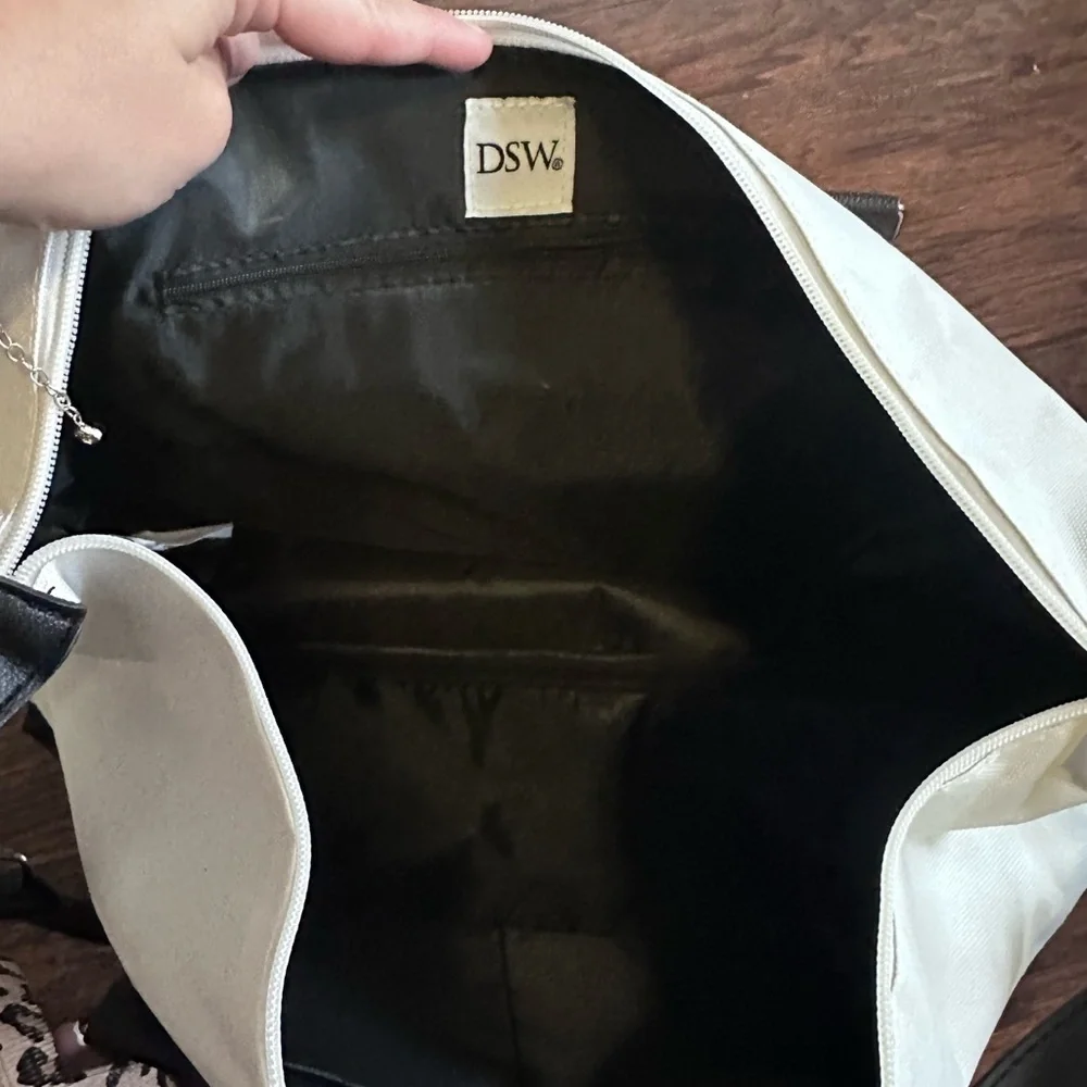 DSW Black and White Duffel Bags